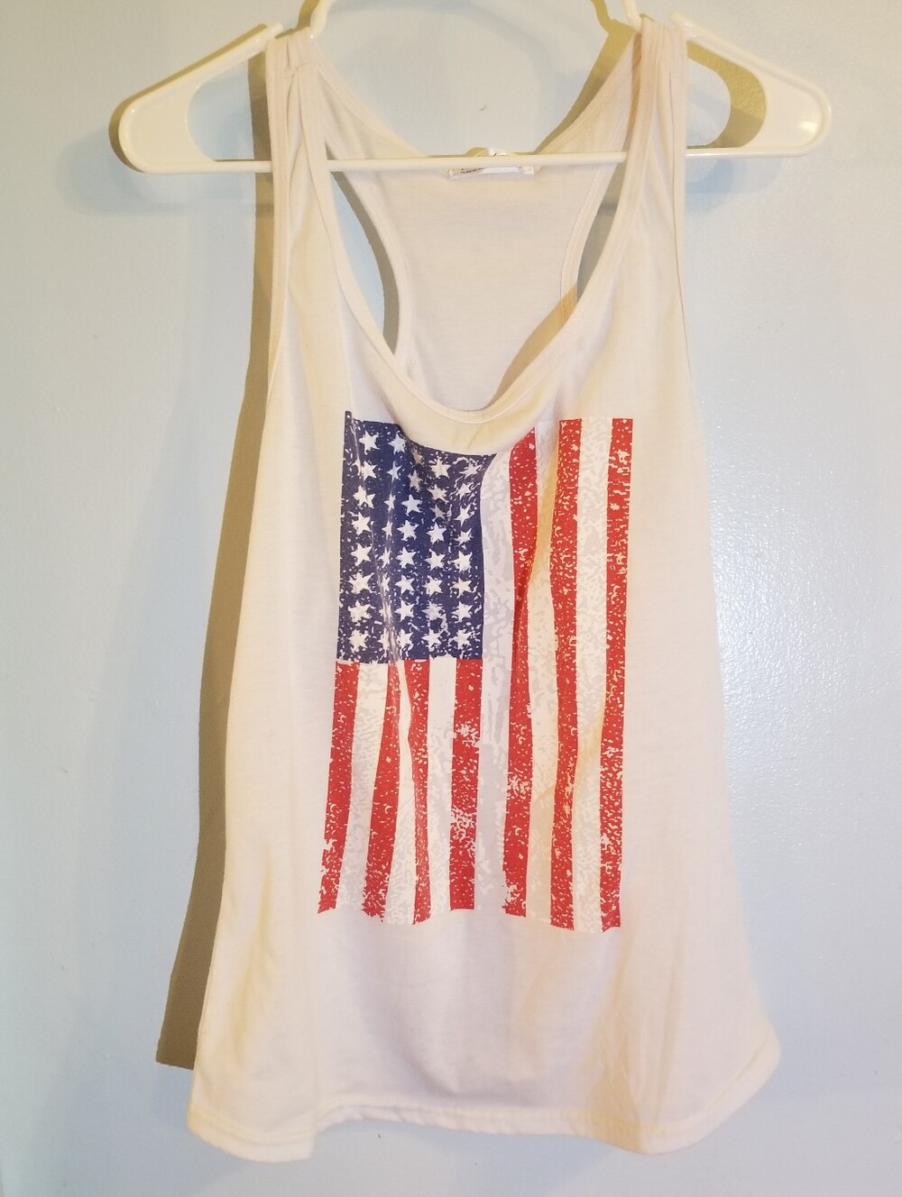 Patriotic Red White Blue American Flag Tank Top USA